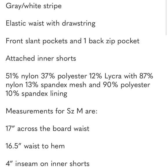 Athleta Modern Metro Striped Gray/White Women's Skort Size M - Picture 13 of 13